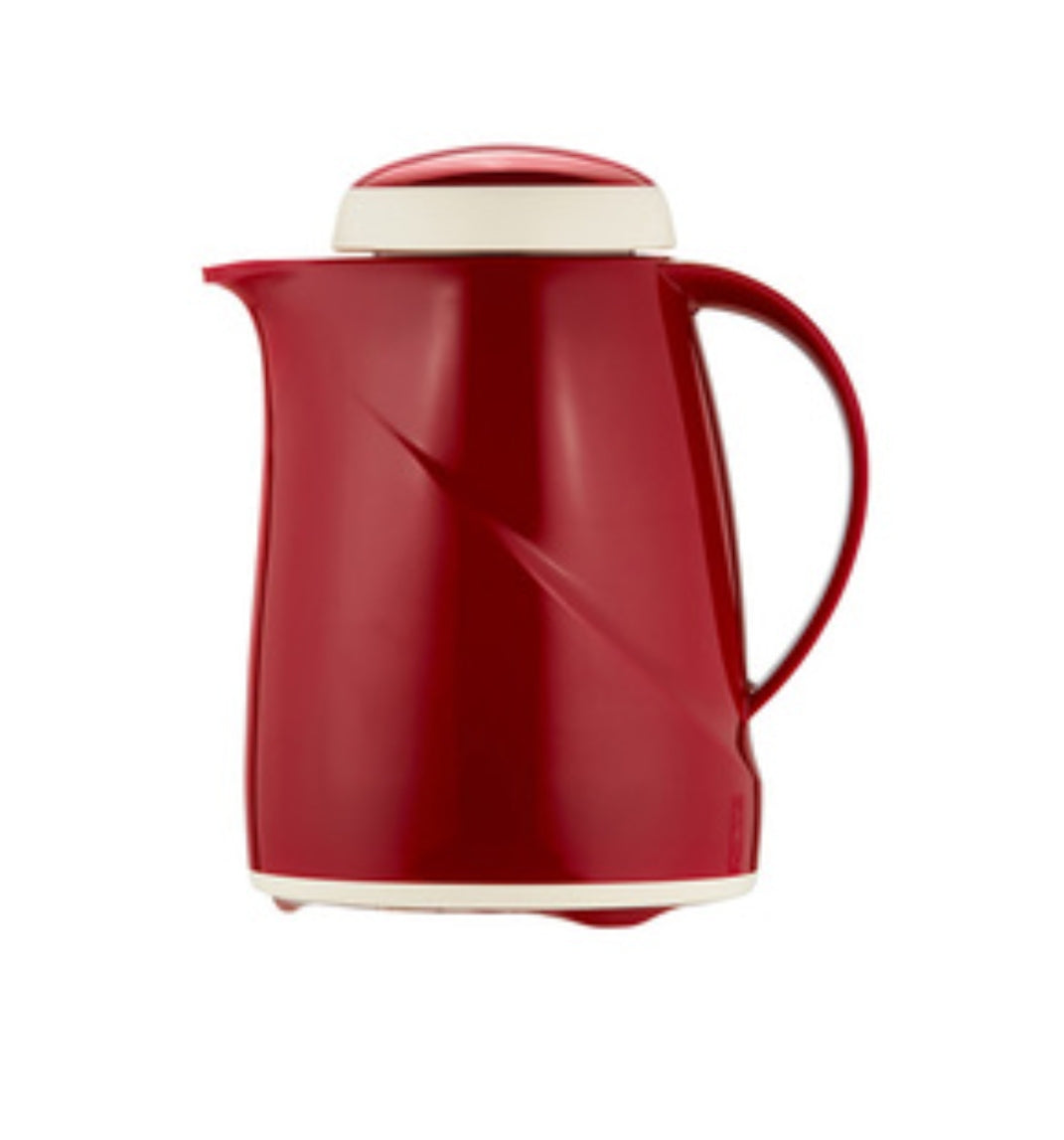 vacuum jug WAVE Picco 0.3 ltr red vacuum - tempered glass screw cap H 190 mm