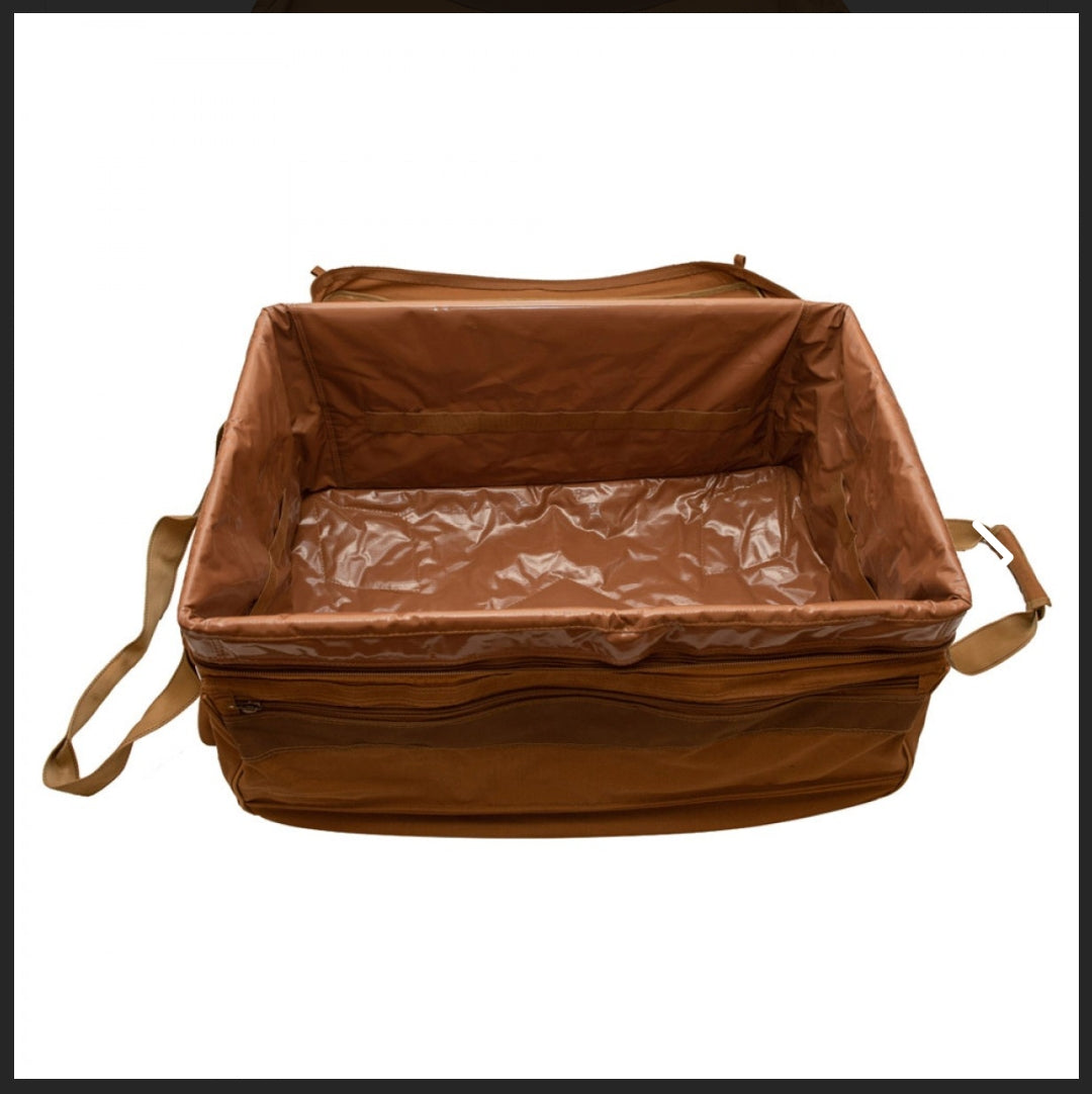 ASANIDI, Large trolley bag lined with PVC, sand colo