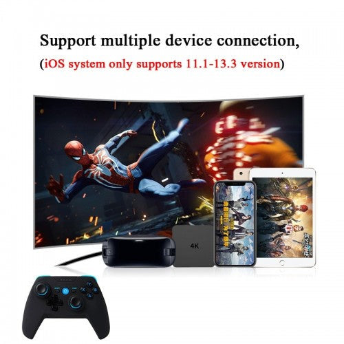 STOGA Wireless Game Controller for iPhone, Android, iPad, Mobile, PC, Tablet, Switch/Apple Arcade Mfi Games/TV/Steam, Shark Skin Bluetooth Pro Gaming Controller with Phone Clip, with 6-Axis Gyro/Dual