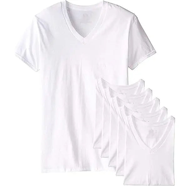 Underwear Cotton Undershirt Crew Neck / Neckline V-Neck Underwear 100% cotton White
