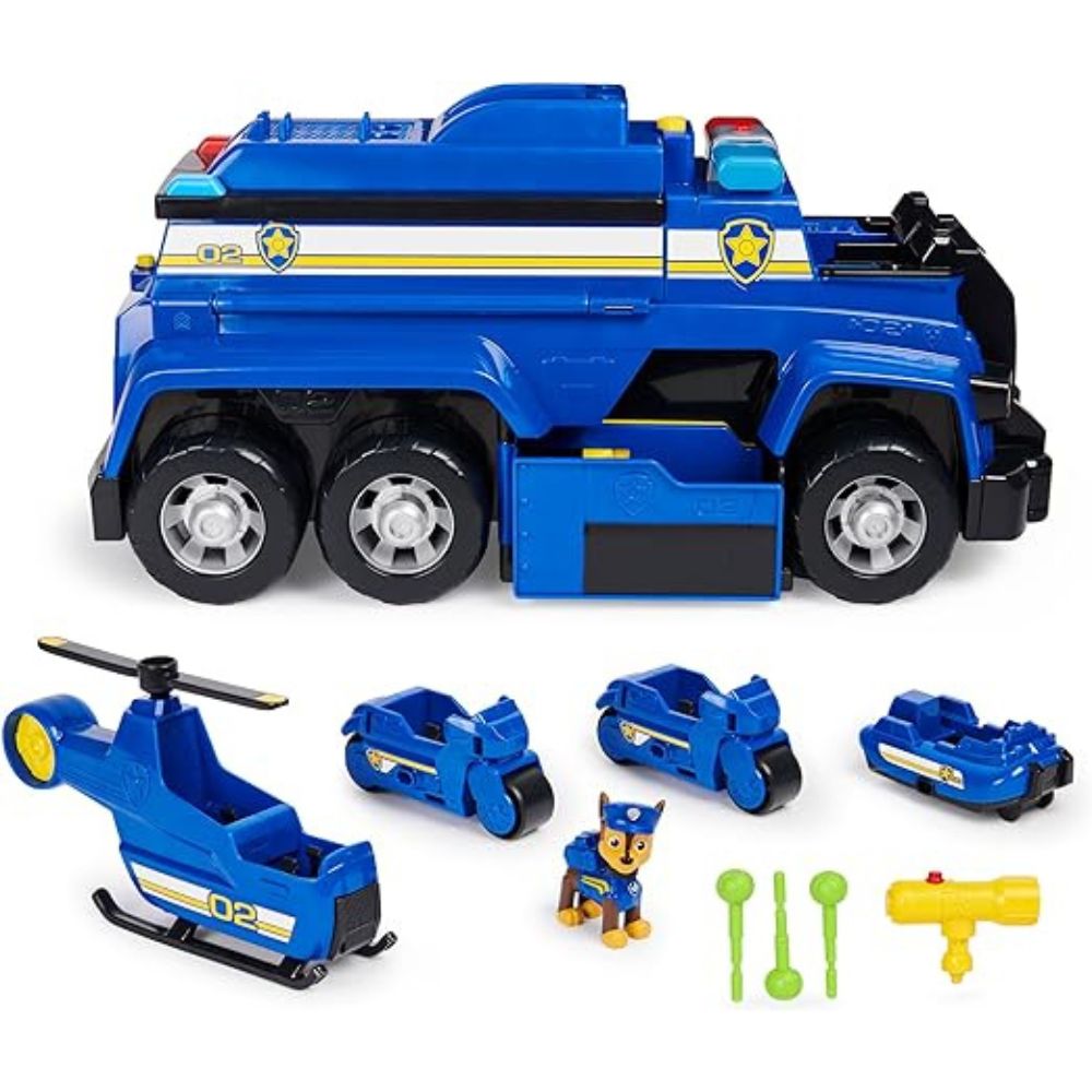 Paw Patrol Chase’s 5-in-1 Ultimate Cruiser with Lights and Sounds, for Kids