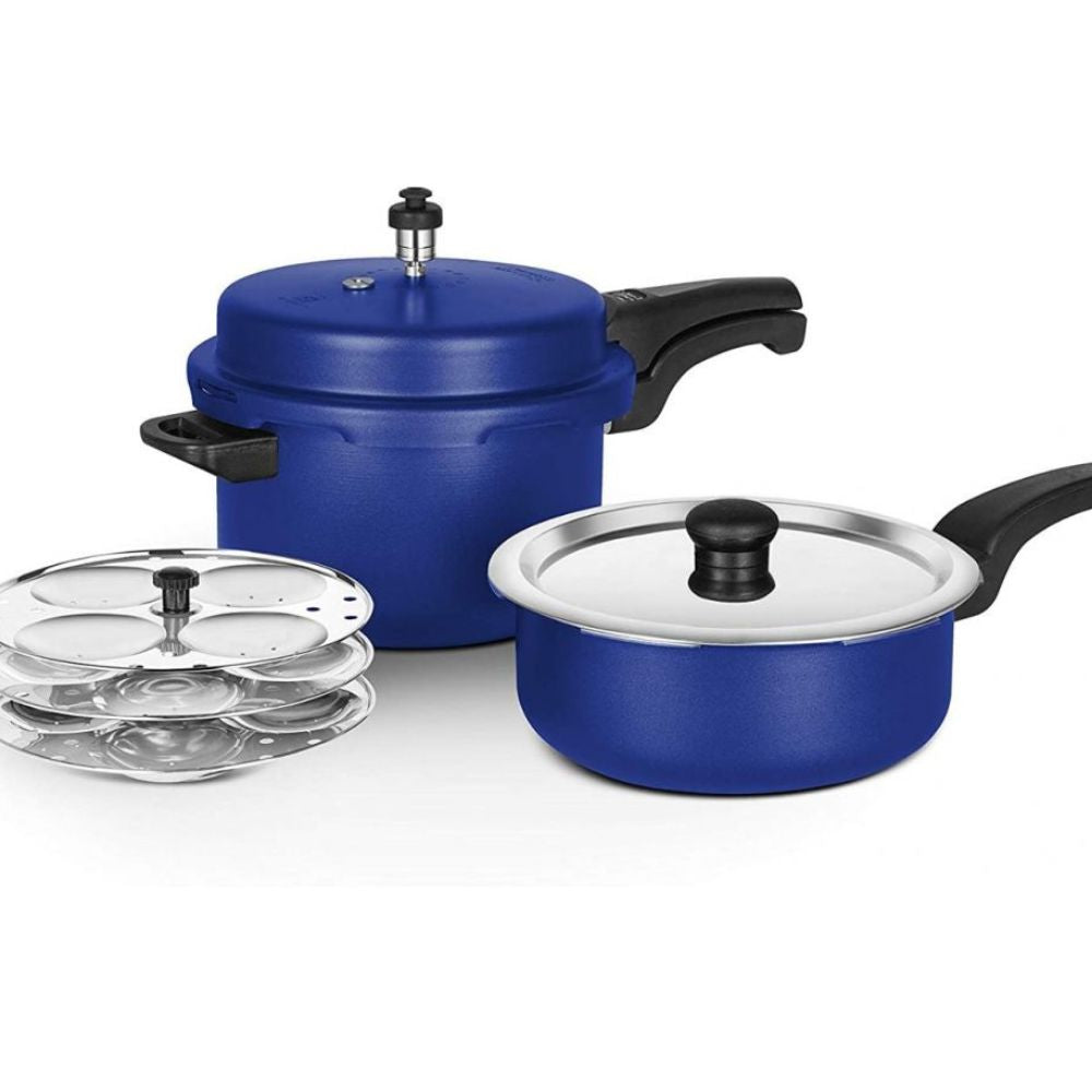 5 ltr coloured pressure cooker 3 ltr coloured pressure pan with idli stand sale