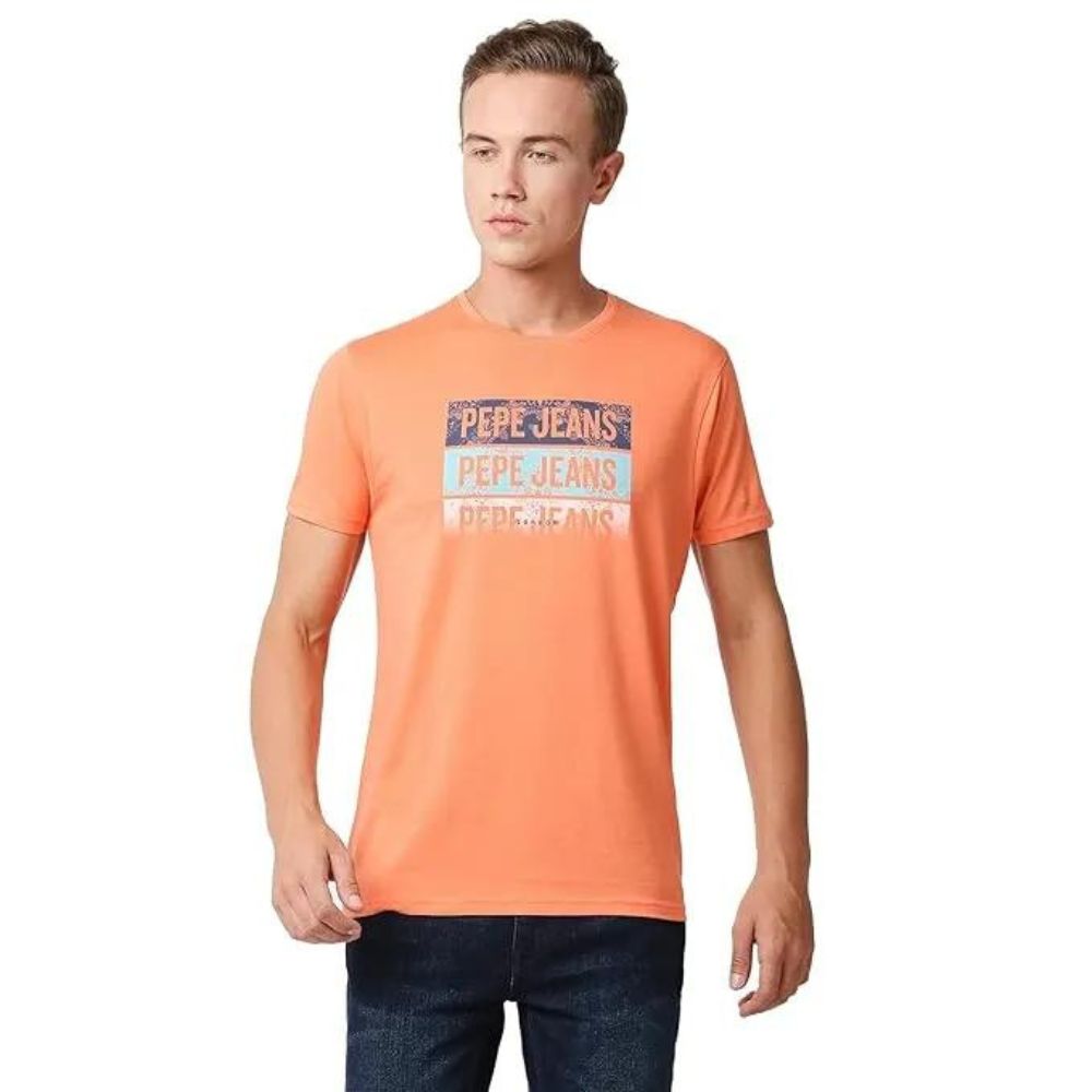 PEPE JEANS LONDON SLIM T-SHIRT ORANGE M1