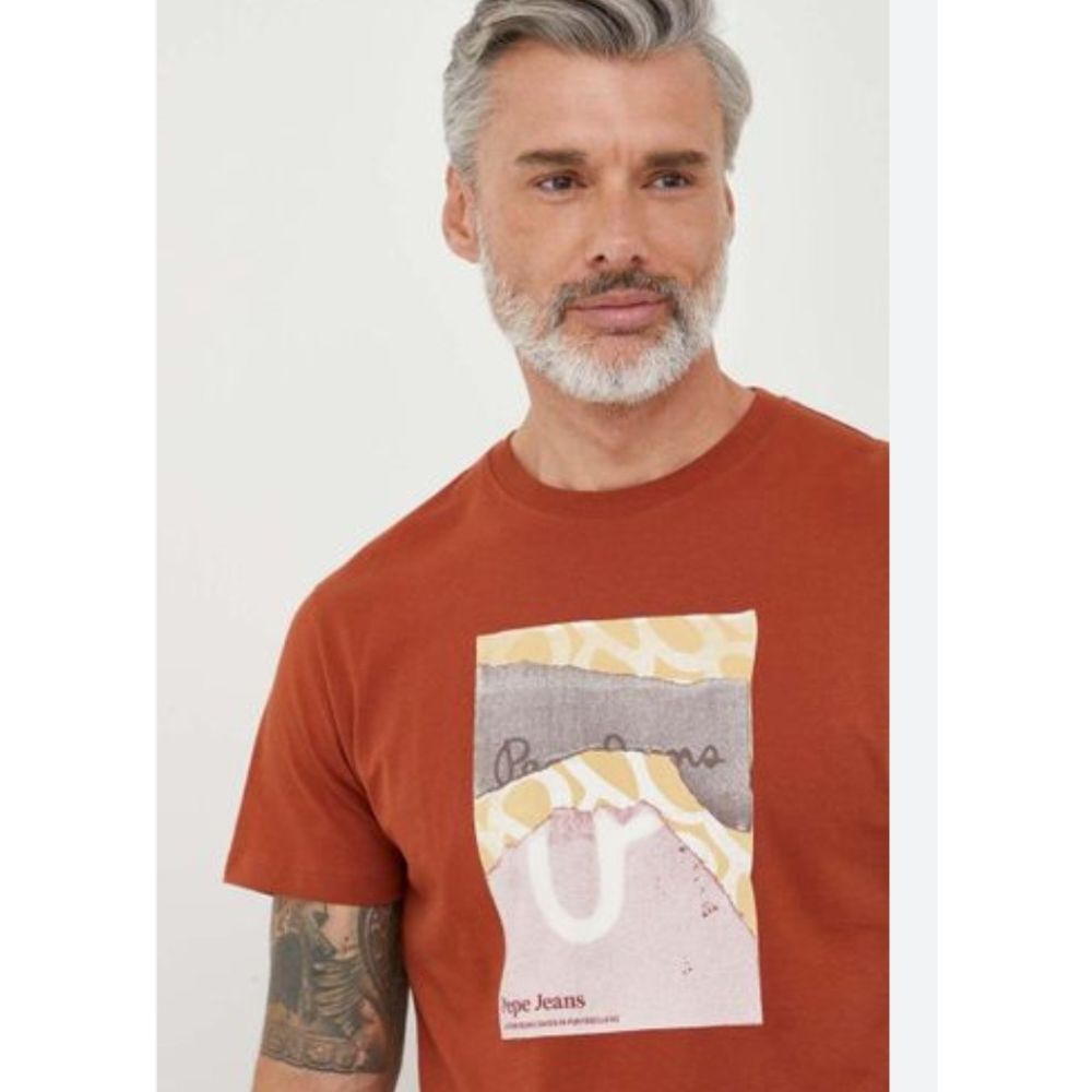 PEPE JEANS LONDON SLIM T-SHIRT ORANGE M1