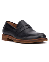 Clarks Men’s Black Leather Penny Loafers – Classic Slip‑On Dress Shoes with Comfort Sole