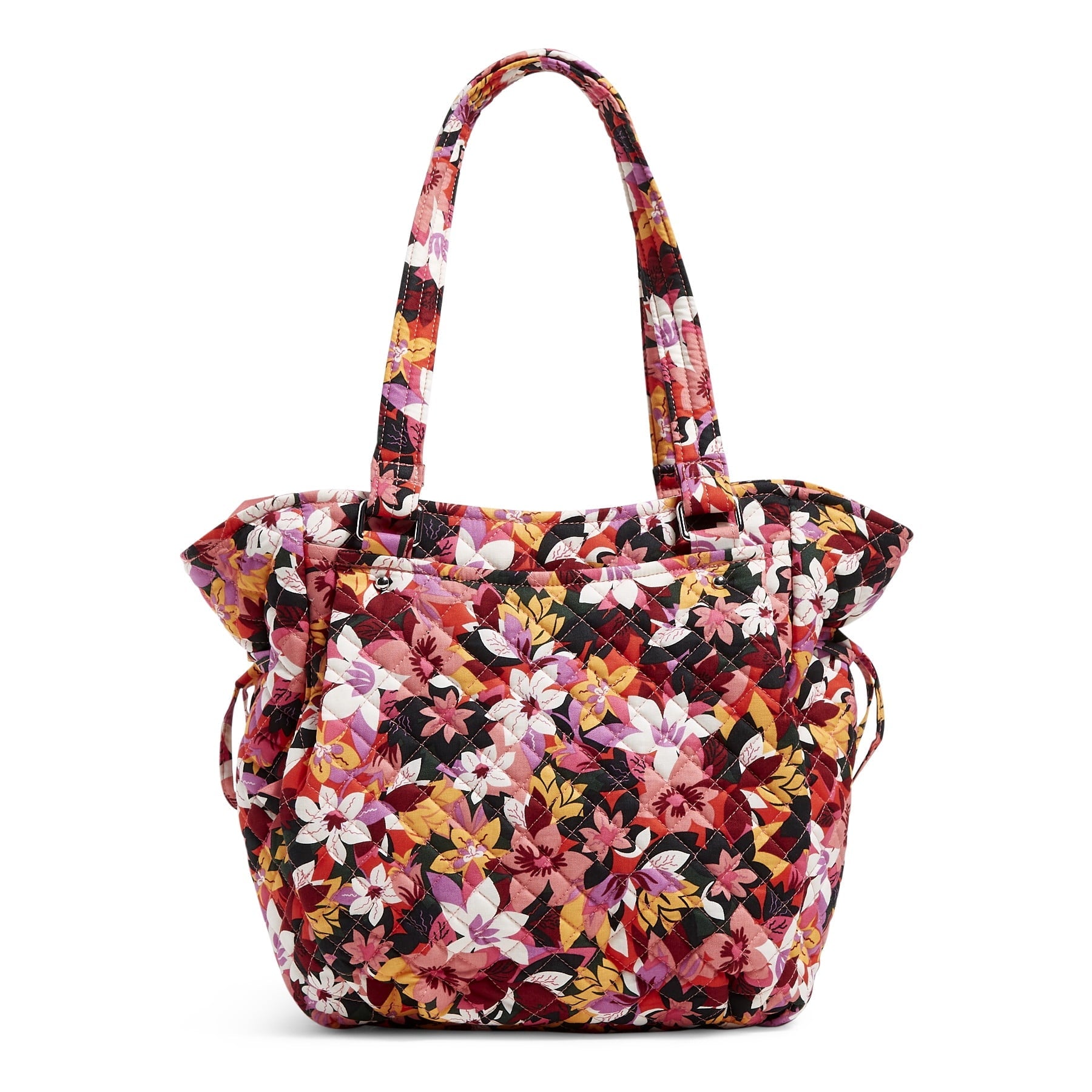 Vera Bradley Women's Recycled Cotton Glenna Satchel Rosa Floral