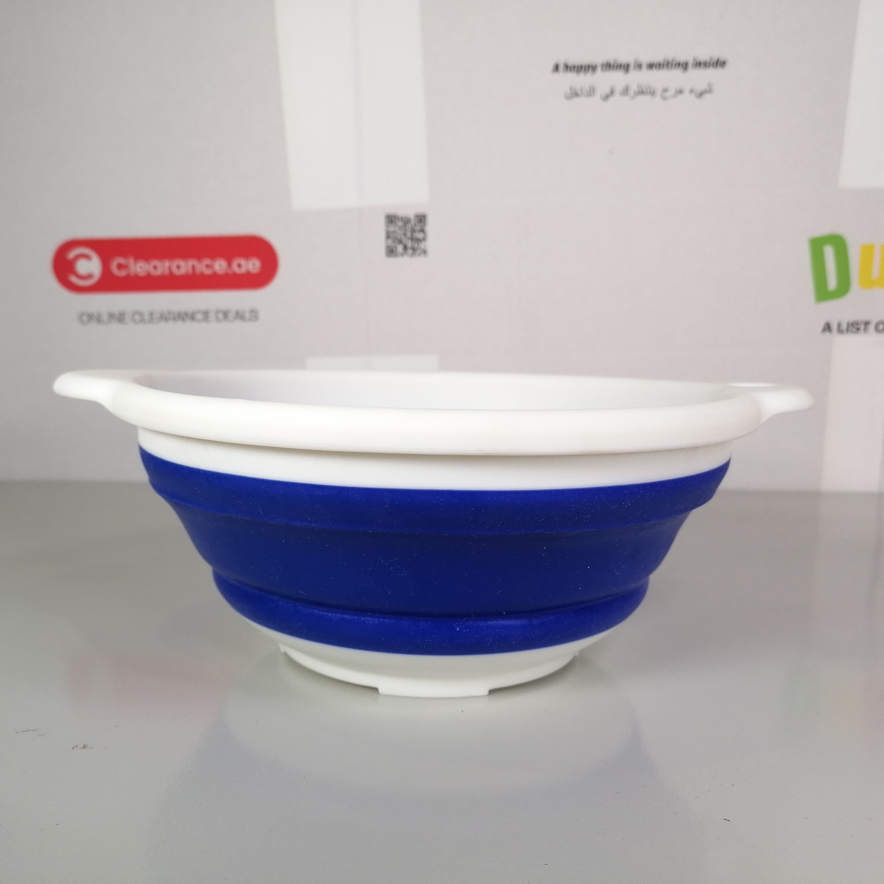 Al Sanidi Silicon Foldable Easy to Back Pot - Blue and White