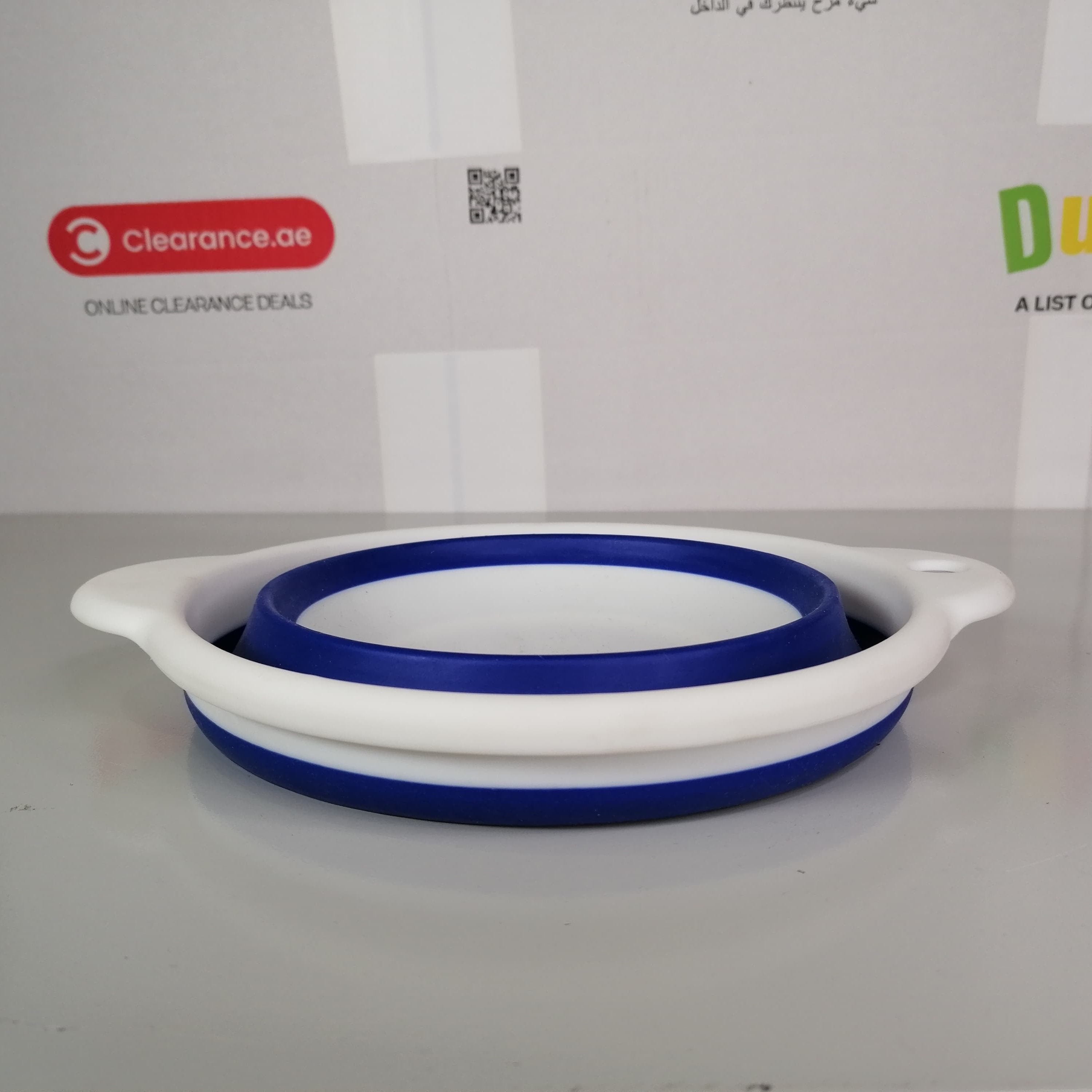Al Sanidi Silicon Foldable Easy to Back Pot - Blue and White