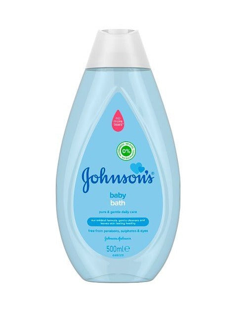 Johnson & Johnson Baby Bath Gentle Cleansing Hypoallergenic & No More Tears, 500mL Each