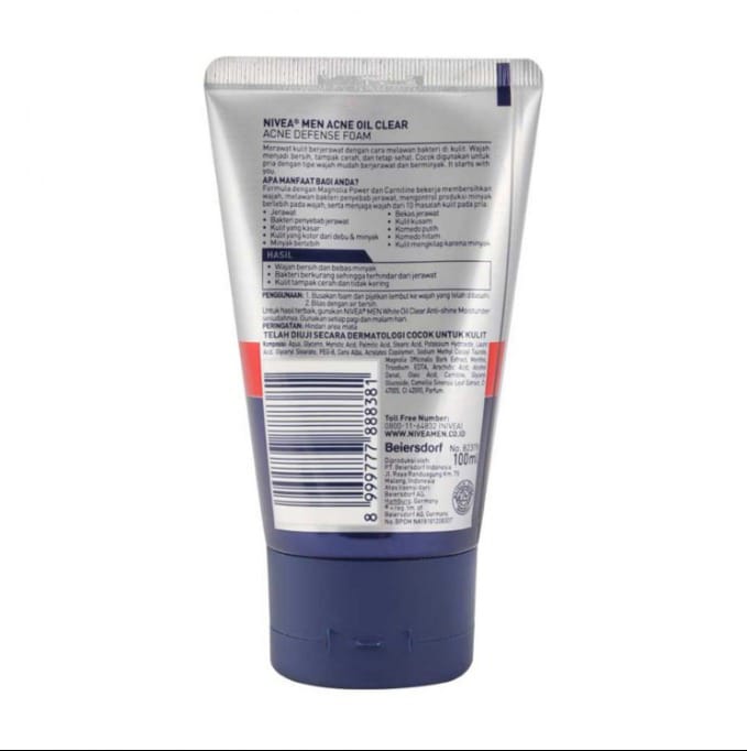 Nivea Men Acne Oil Clear Acne Defense Foam 100ml