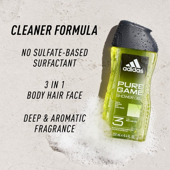 adidas shower gel 400ml pure game