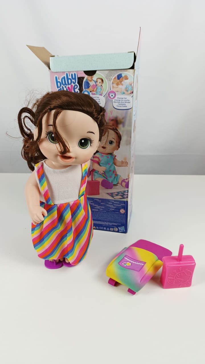 Baby Alive Time for School Baby Doll Set, Back to School Toys for 3 Year Old Girls & Boys & Up, 12 Inch Baby Doll, Brown Hair