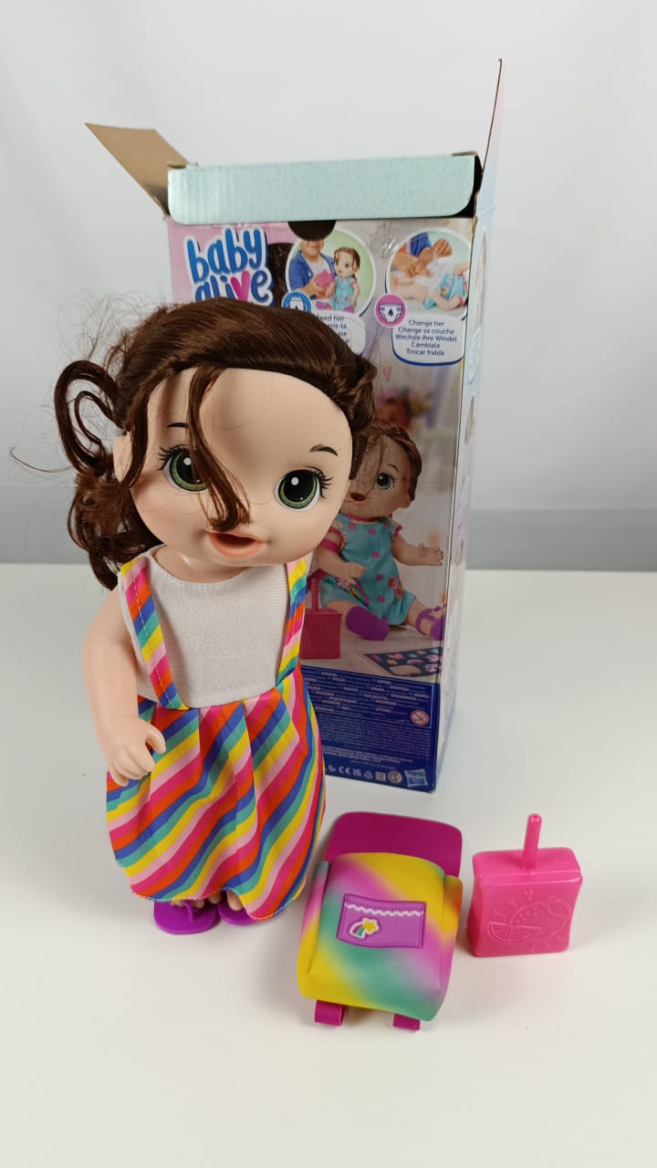 Baby Alive Time for School Baby Doll Set, Back to School Toys for 3 Year Old Girls & Boys & Up, 12 Inch Baby Doll, Brown Hair