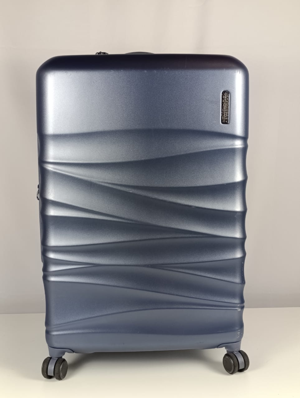 American Tourister Tranquil 3-piece Hardside Set (Blue). Size: 51 cm, 61 cm, 71 cm. - A