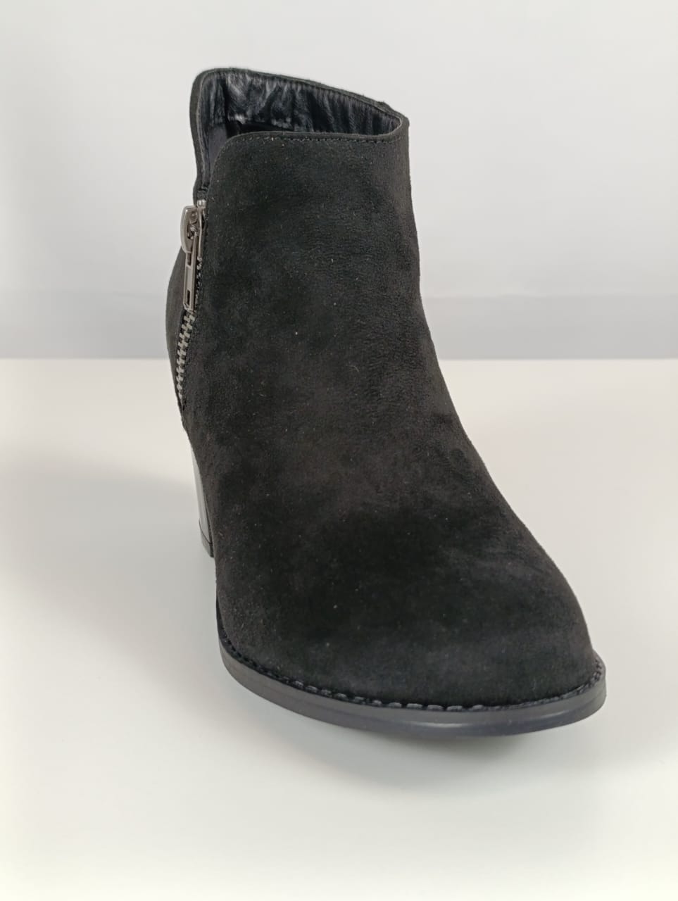 Size: 40 - Luoika Women's Wide Width Ankle Boots, Chunky Heel Side Zipper Extra Wide Winter Booties, black