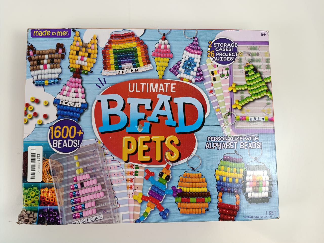 Made By Me Ultimate Bead Pets by Horizon Group USA, Bead Pets Crafts for Kids, Includes Over 1400 Beads, Cording, Keychains & Carabiner Clips, Design Templates, Storage Cases & More