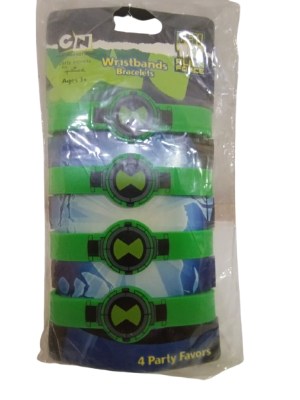 Ben 10 wrist band Bracelete 4 Qty Wristbands