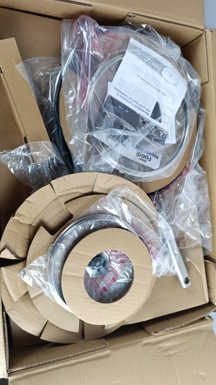 Ninja, Cookware, 12-Piece Cookware Set, Fry Pan, Sauce Pan, Sauté Pan, Glass Lid, Stock Pot, Foodi NeverStick Premium, Hard-Anodized, Nonstick, Oven Safe, Durable Pans, Slate Grey, C39800 - D