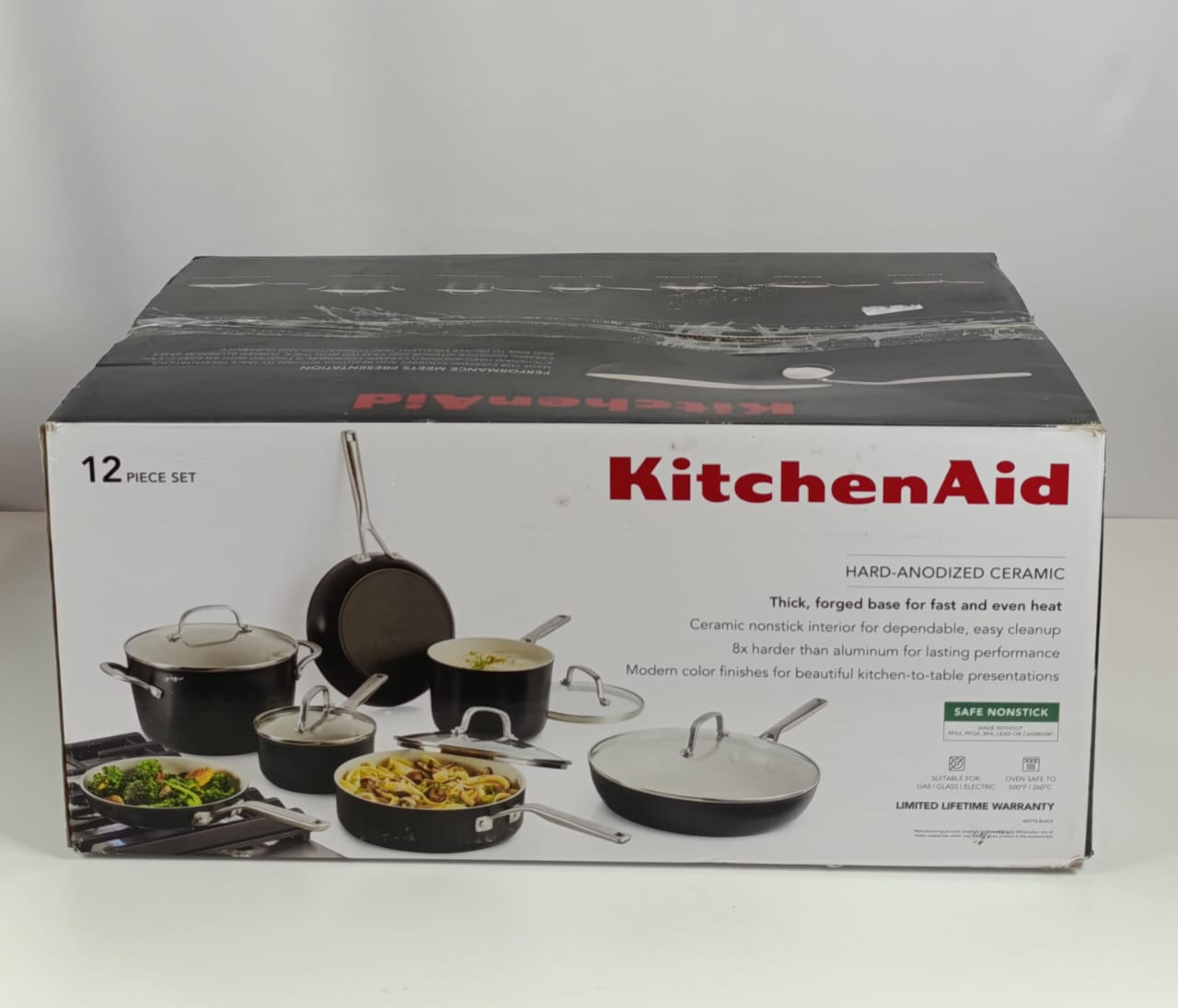 KitchenAid 12-piece Hard Anodized Ceramic Non-Stick Cookware Set