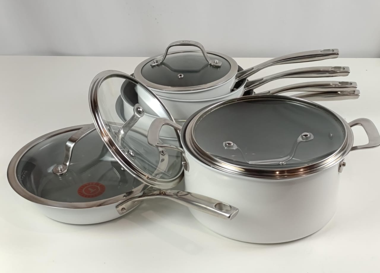 طقم أواني طهي تيفال إكسلنس سيراميك غير لاصق، 10 قطع