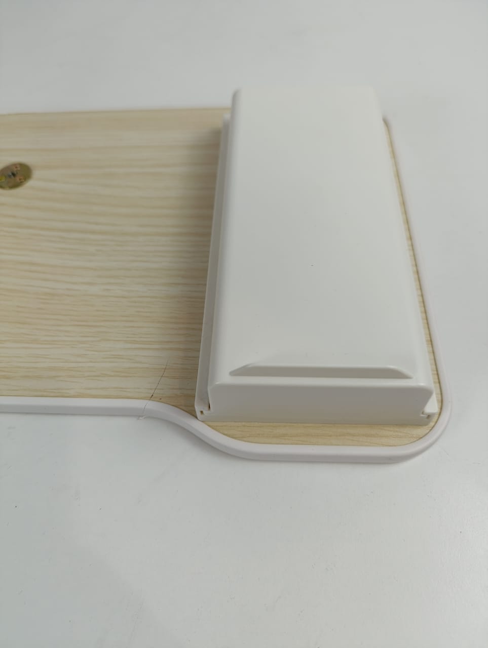 Keyboard Tray Under Desk, 360 Rotating Keyboard&Mouse Tray with Drawer, Yikola Desk Extender Adjustable C-Clamp, Ergonomic Platform Tray Under Table, No Drilling Install in-Oak Pattern