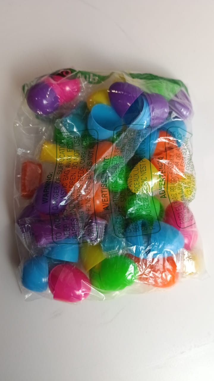 JZS 25pcs Eggs, 2.4 Inch Plastic Eggs Fillable Candy Party Themed Gift Fillers Decoration Classroom Reward Gifts