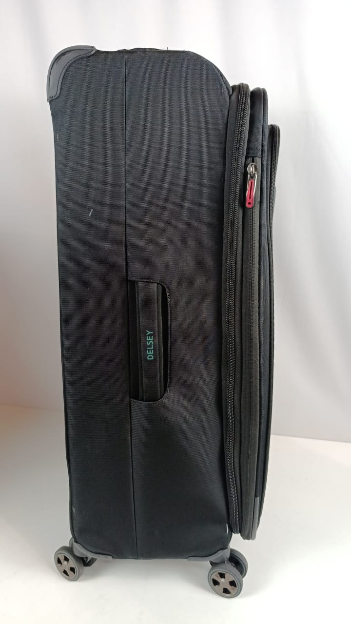 Delsey Paris Softside Spinner Luggage, Black (30.3" Inch)