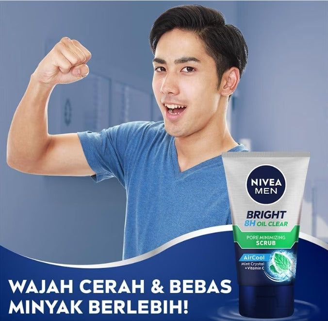 Nivea Men Face Wash Bright Oil Clear 100Gm