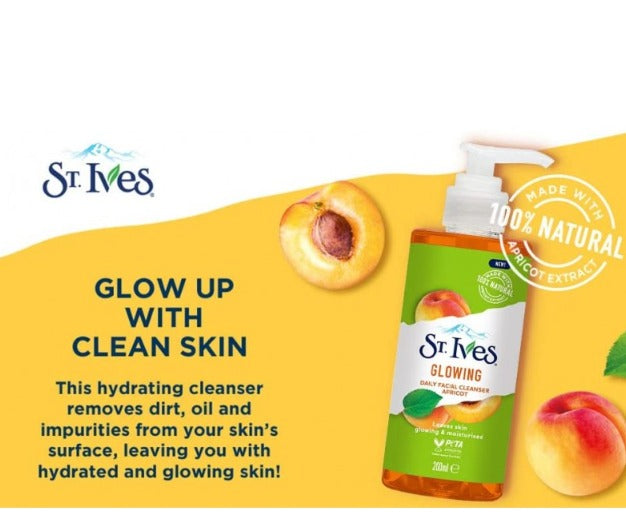 ST.IVES GLOWING DAILY FACIAL CLEANSER APRICOT 200ML