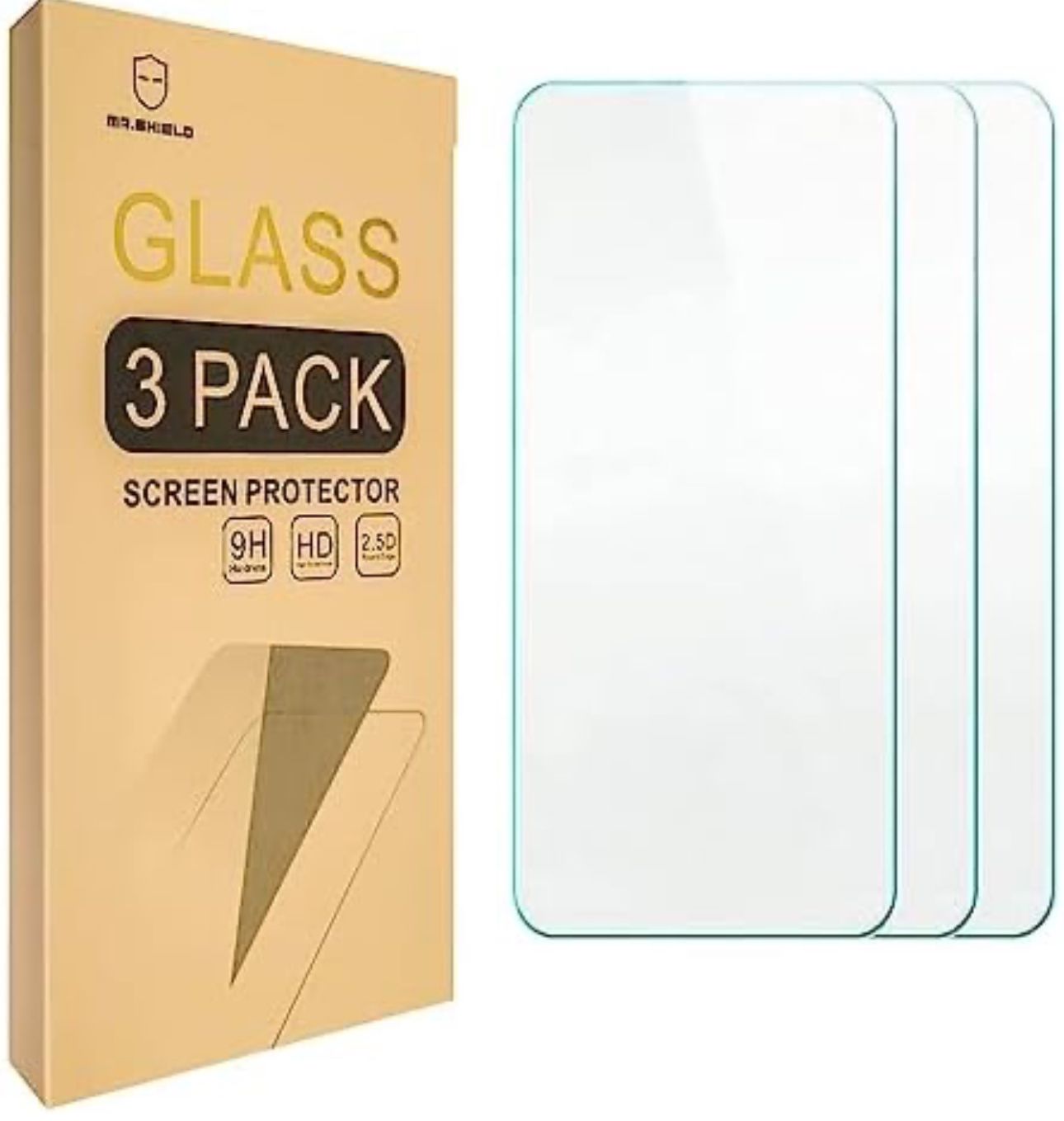 Mr.Shield 3 Pack Designed For Samsung Galaxy A54 5G Tempered Glass