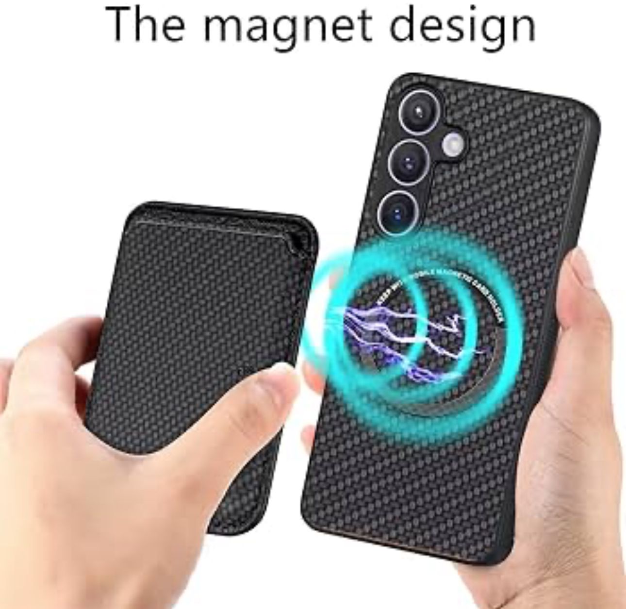 Samsung Galaxy S24 case magnetic back magsafe card holder leather pocket