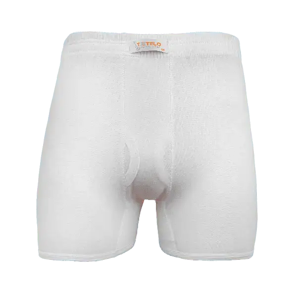 White boxer shorts combed Comfort-Fit Underwear for mens Cotton 100%