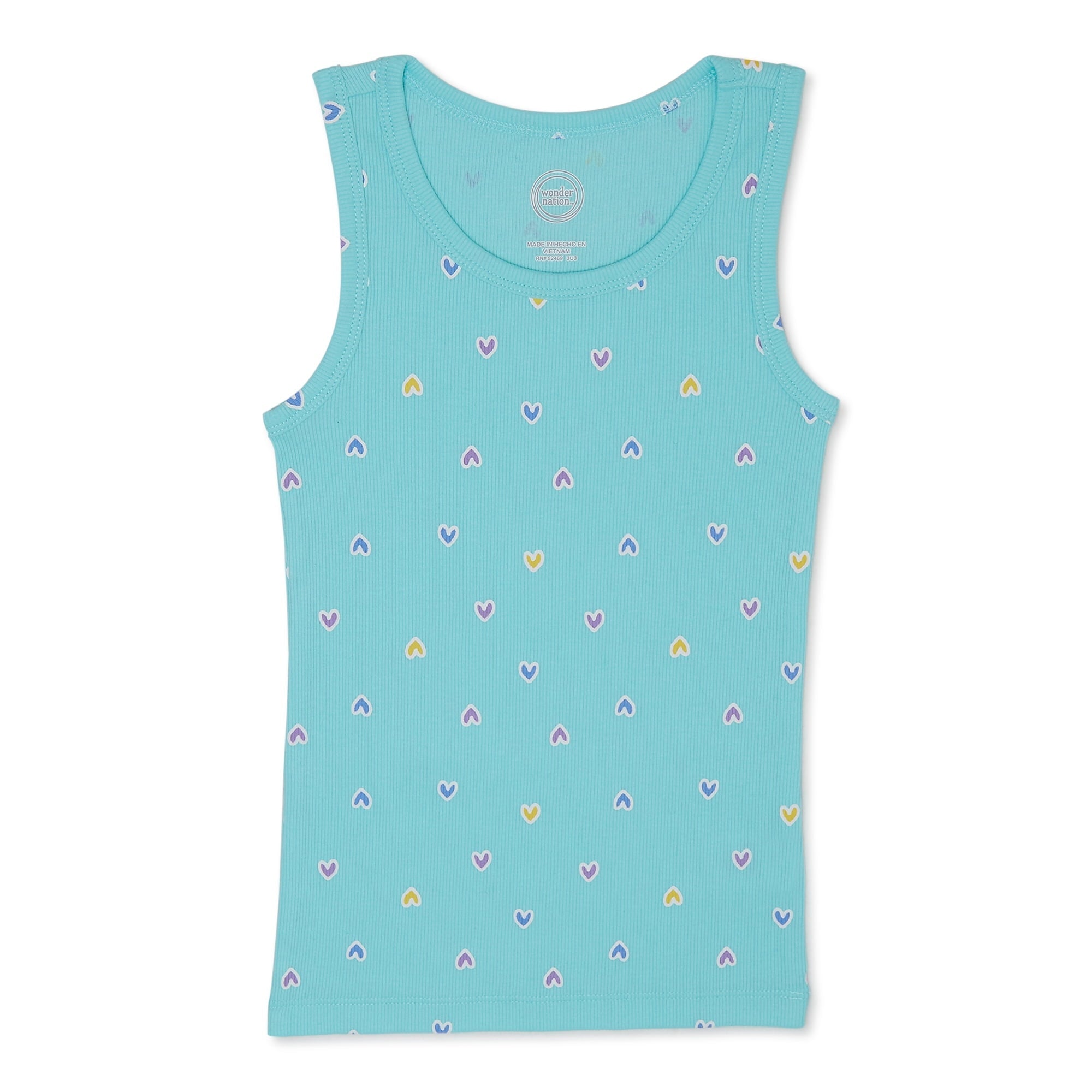 SIZE L (10-12) - Wonder Nation Girls Kid Tough Tank Top