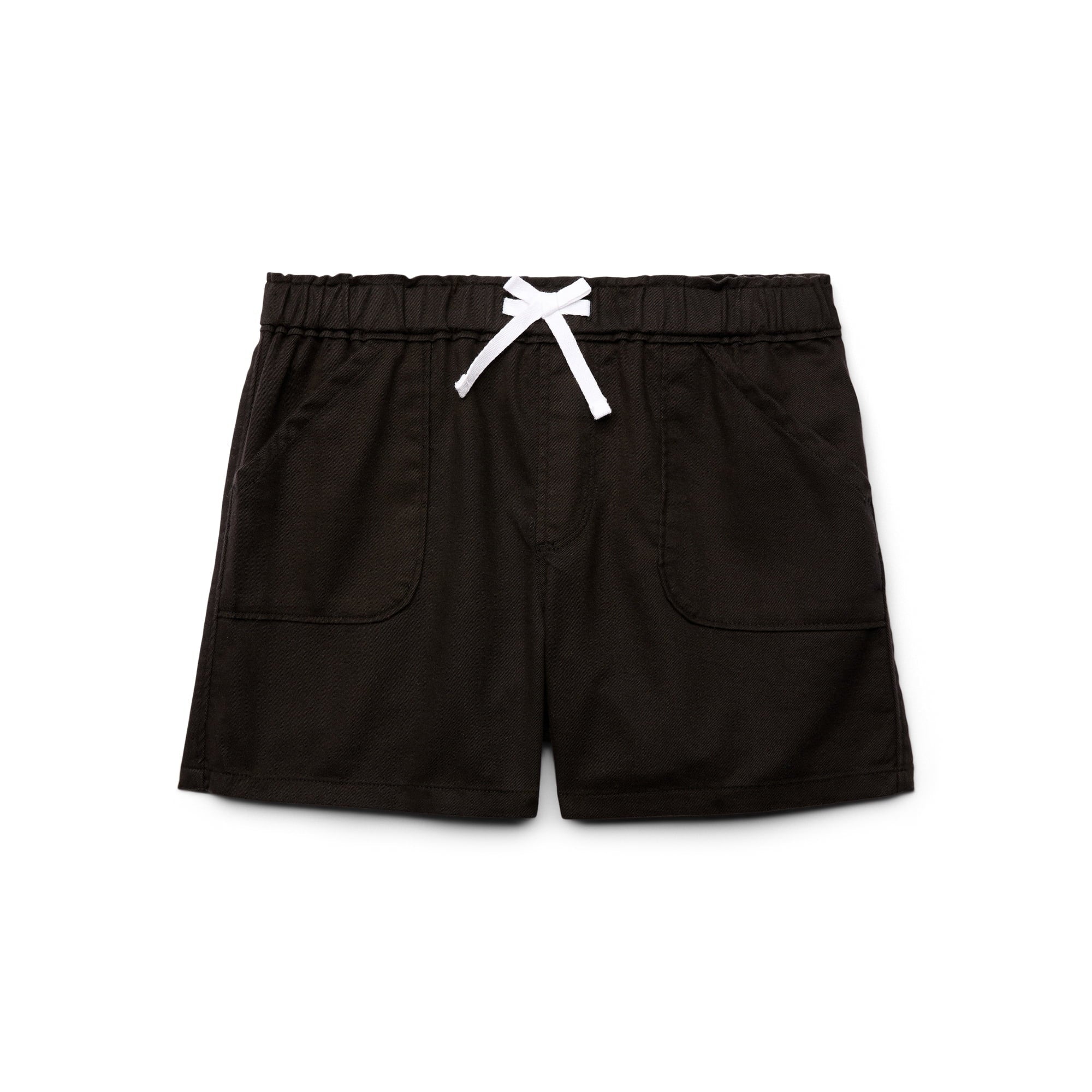 شورت Wonder Nation متوسط الخصر برباط وجيوب للارتداء (مقاس S (6-6X)) من Wonder Nation (بنات مقاس كبير)، أسود