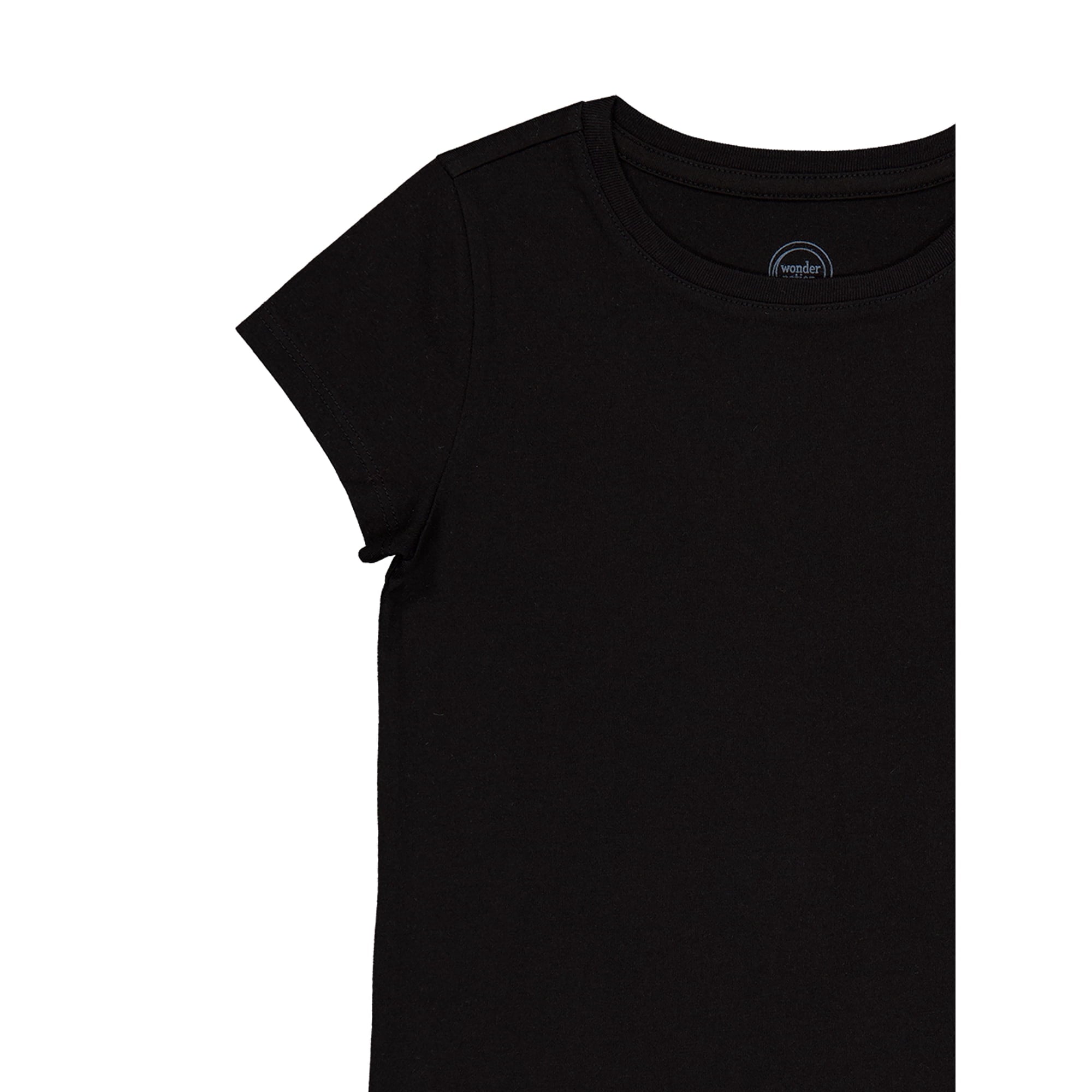 المقاس: كبير (10-12) - تي شيرت Wonder Nation للفتيات بأكمام قصيرة ونمط متين