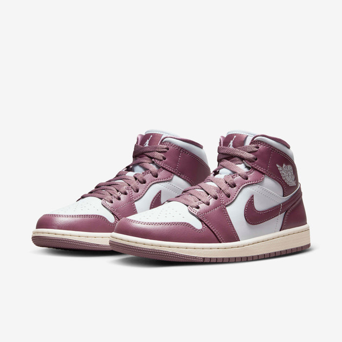 Nike Jordan shoes 1 Mid Women Pure Platinum/Sky J Mauve-Sail BQ6472-050 7