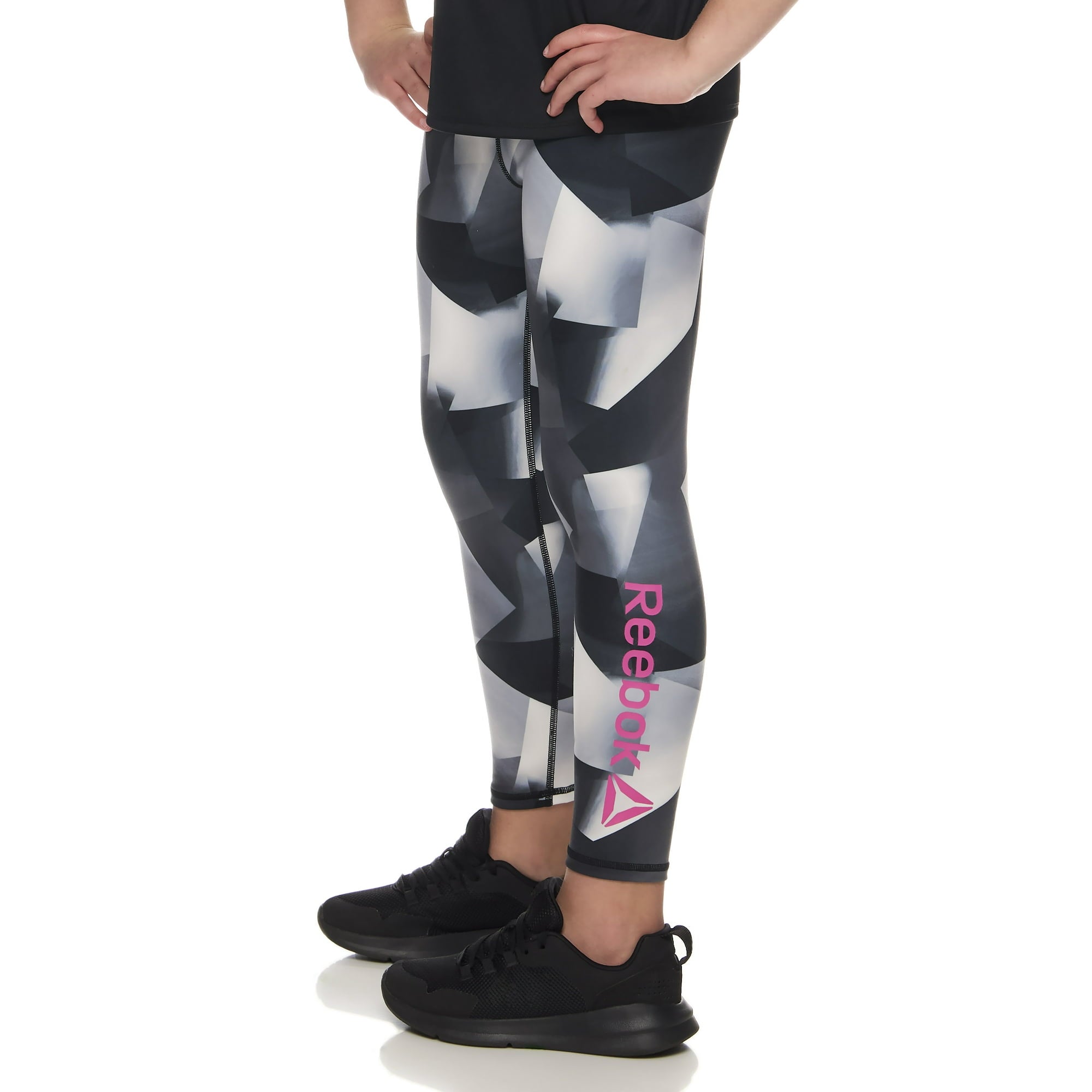 SIZE: 7/8 - Reebok Girl's Athletic Printed Capri Legging