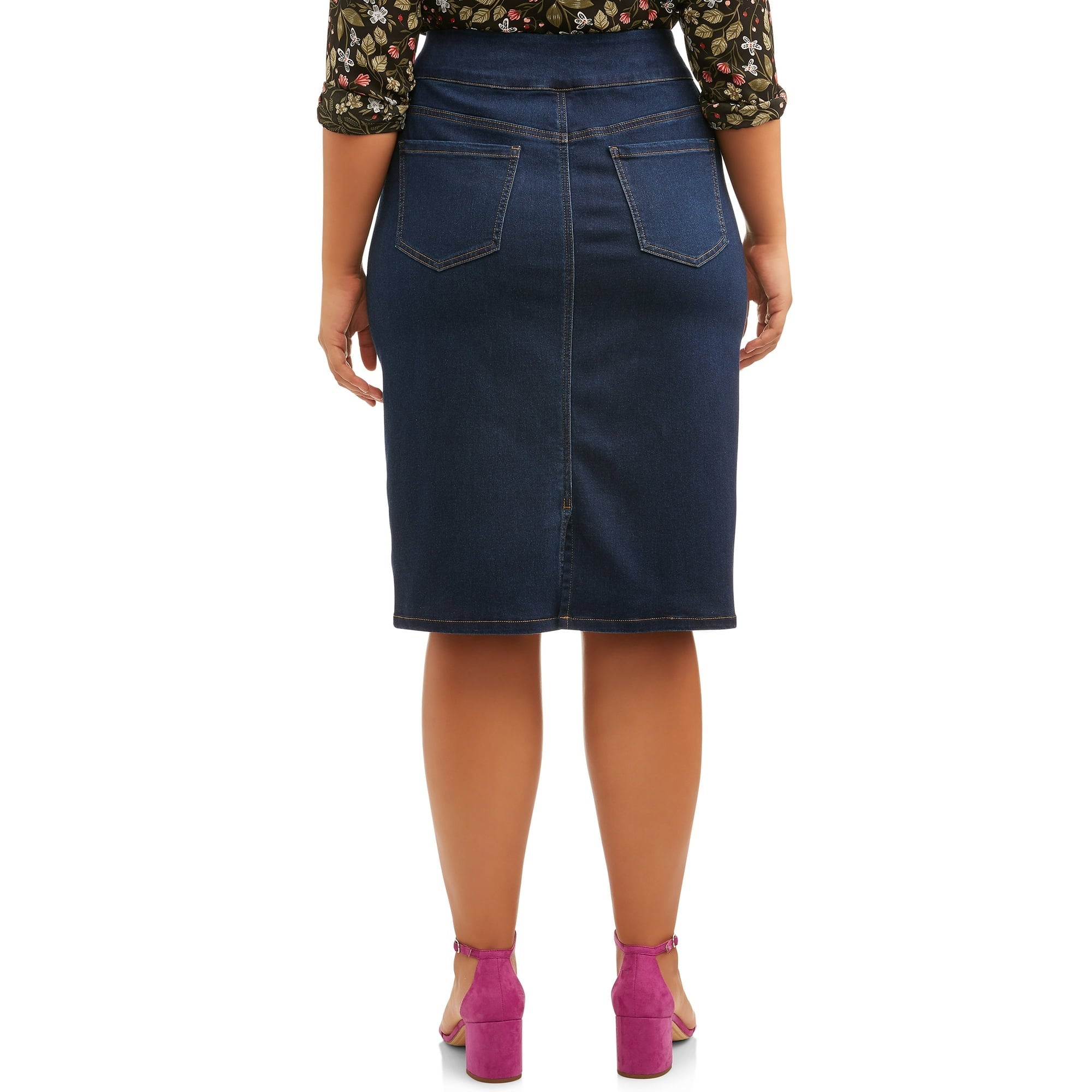 SIZE: 18W - Alivia Ford Women's Plus Size Pull-On Denim Skirt