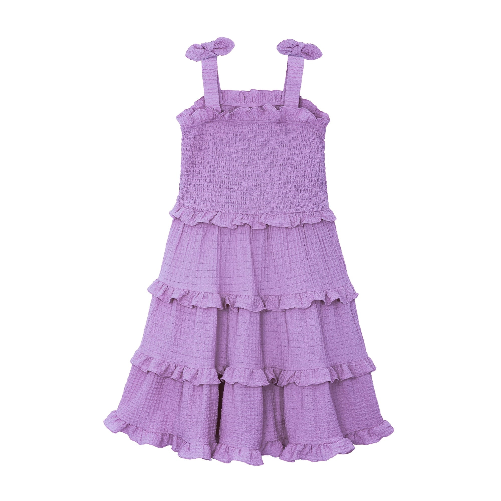 SIZE: XL(14-16) - Planet Gold Girls Summer Sleeveless Tiered Dress with Tie Straps