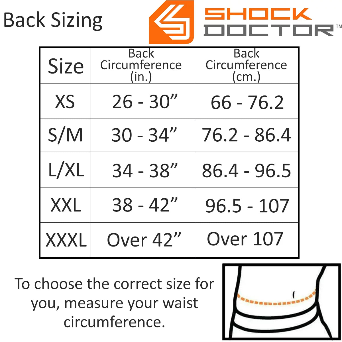 دعامة ظهر Shock Doctor 838 Ultra XS
