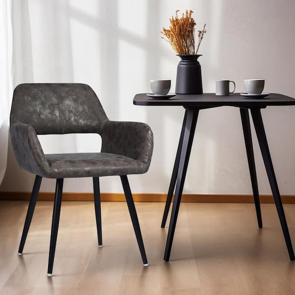 Cromwell Black Vintage Faux Leather Dining Chair