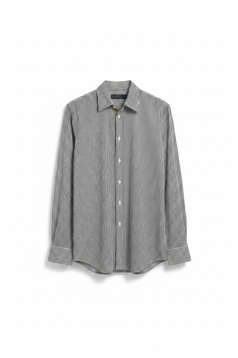 Black & White Striped Shirt – Front
