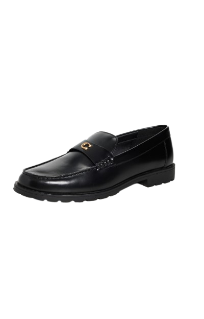 Coach Jocelyn Leather Loafer Shiny Black