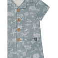 Sizes 0/3 Months - Modern Moments by Gerber Baby Boy Short Sleeve Collared Romper