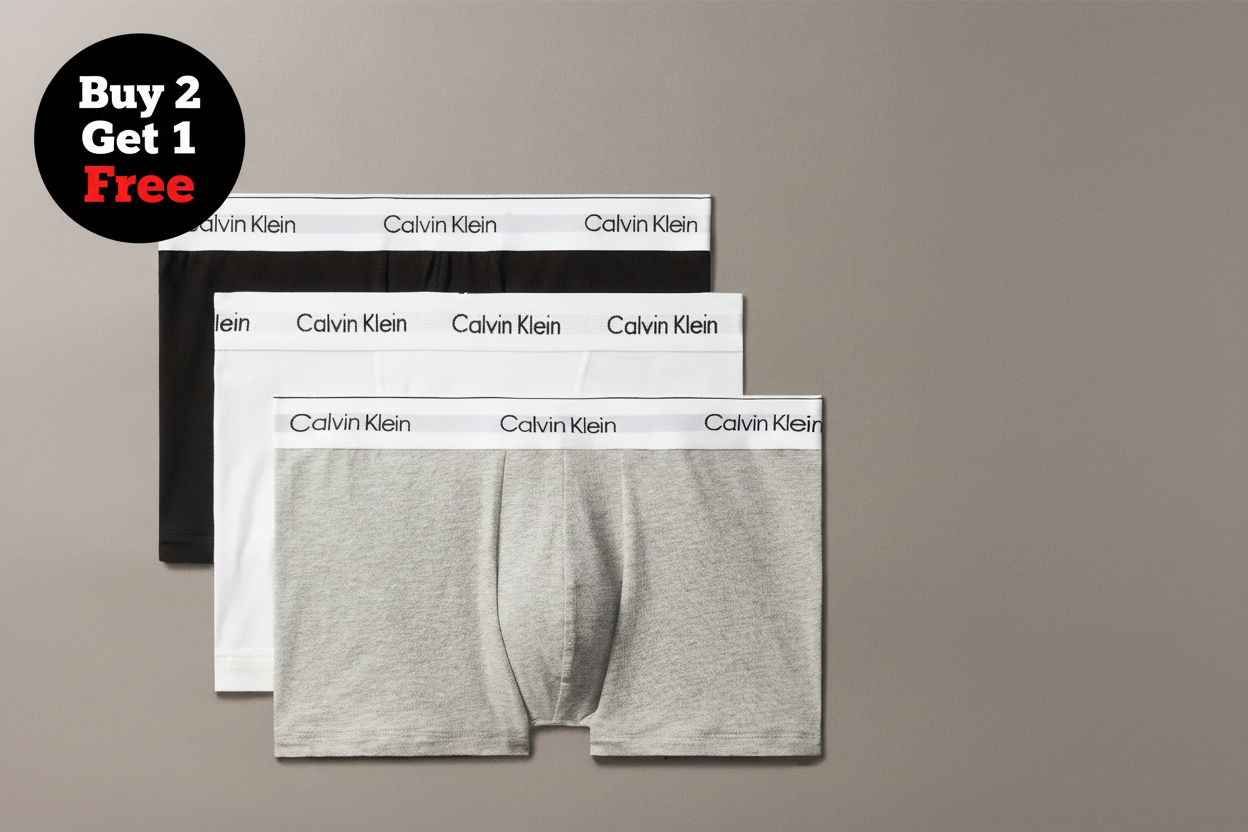 Calvin Klein COTTON STRETCH 3 PACK - Buy 2 Get 1 Free Badge