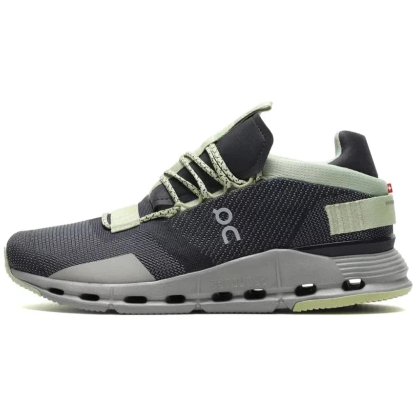 ON Cloudnova Men's Cloudnova Running Sneaker Shoes Iron/Leaf Shoes
