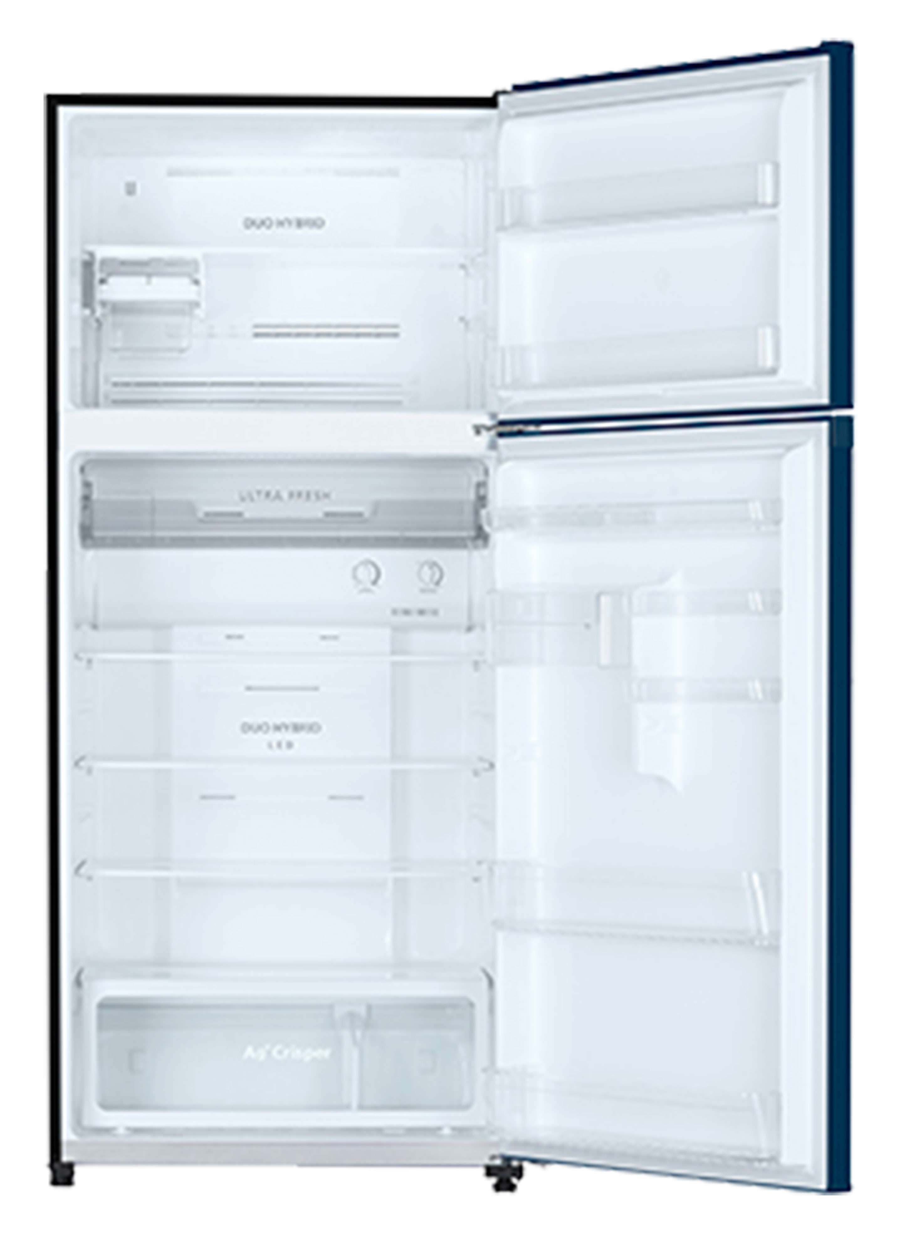 Toshiba GRA820U-X(S) 2-door refrigerator in stylish silver finish. Features spacious shelves, crisper drawers, and efficient cooling technology.