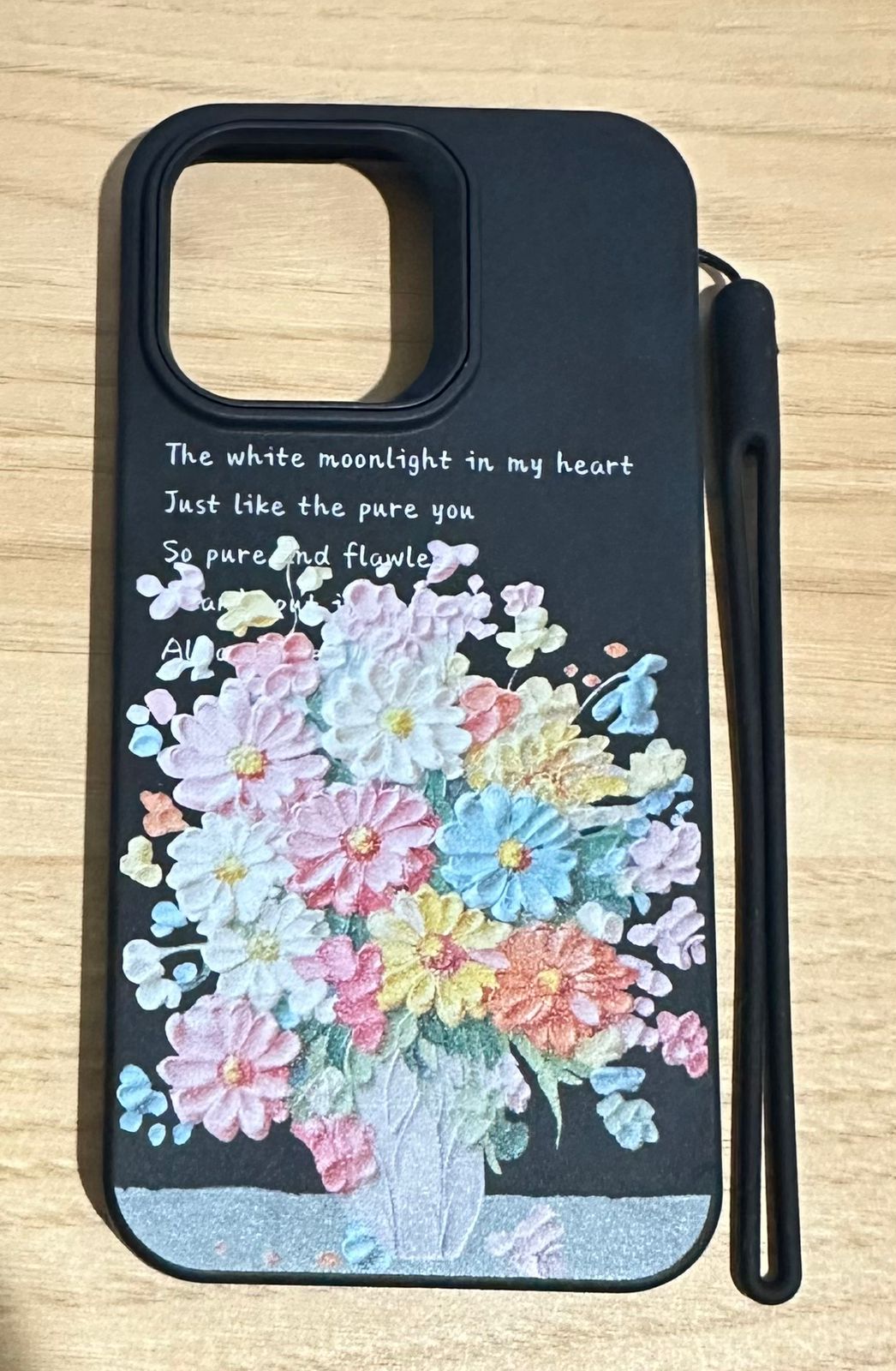 iPhone 14 Pro Max 6.7" Protective Case Cover floral design with hand wristband