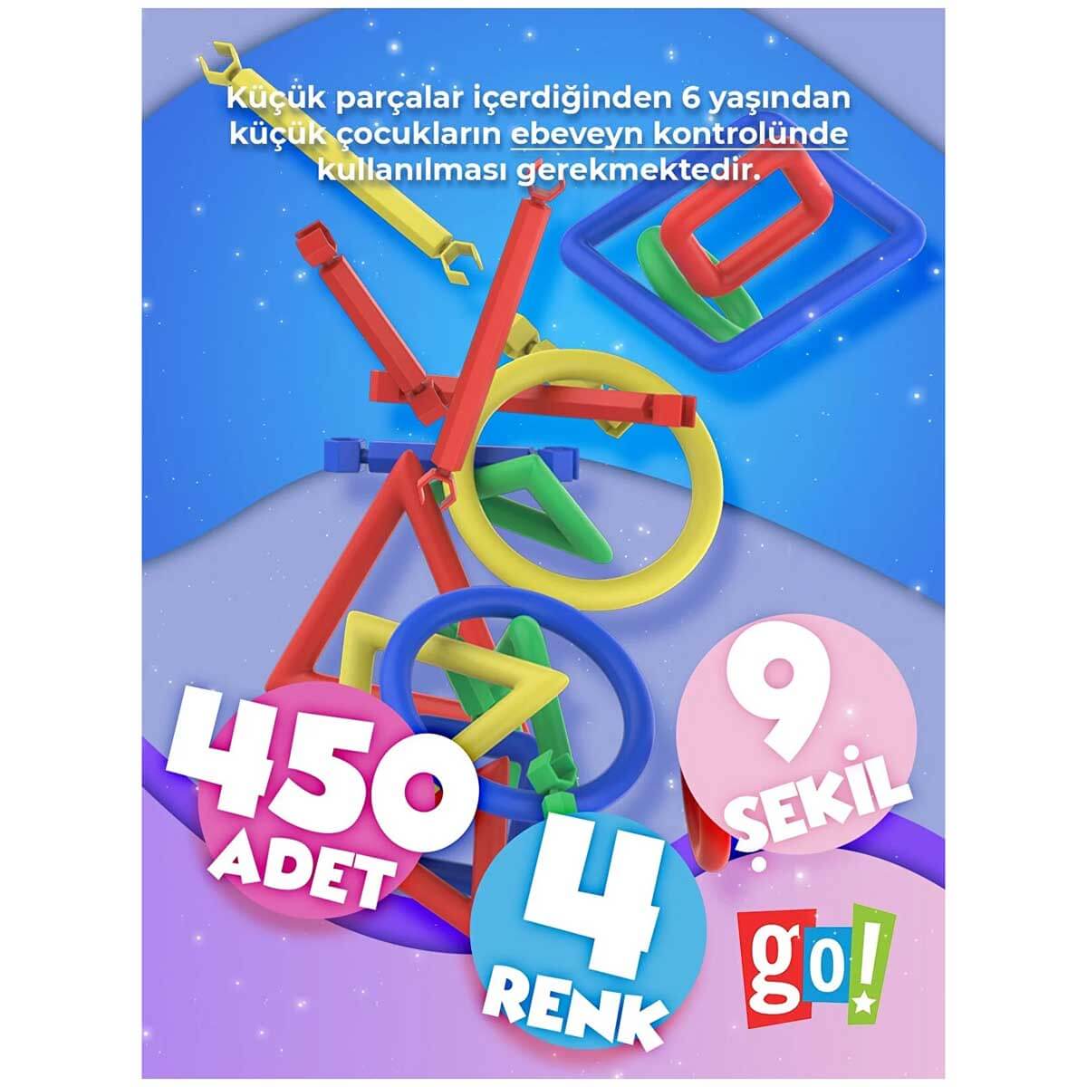 Educational Geometric Shapes 450 Pieces