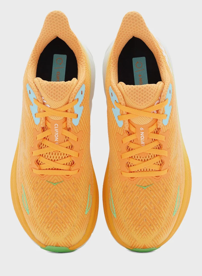 Hoka Mens running shoes CLIFTON 9 orange